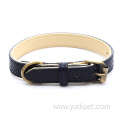 Padded Real Genuine Leather Dog Collar